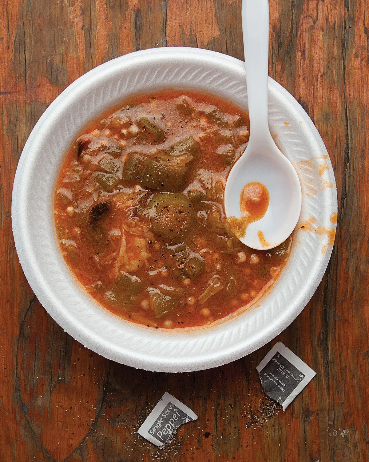 Okra Soup from Charleston soul food restaurant Martha Lou's Kitchen