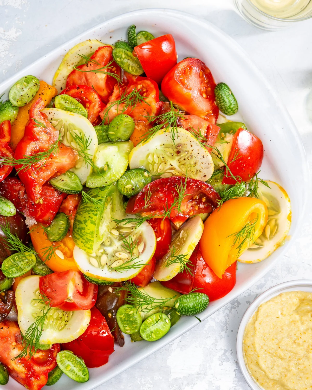 Tomato-Cucumber Salad With Fennel Dressing