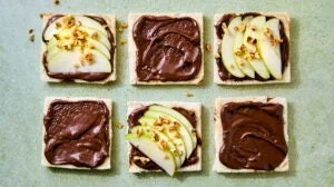 Nutella and Granny Smith Tea Sandwiches with Toasted Hazelnut Edges