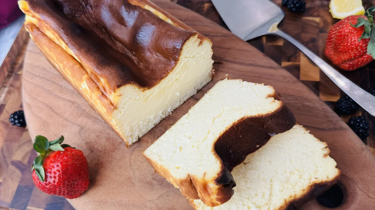 Loaf Pan Basque Cheesecake Recipe