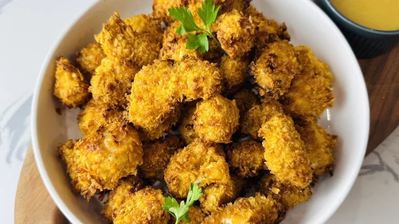 3-ingredient air fryer popcorn chicken