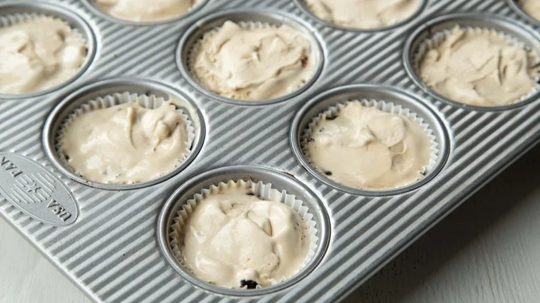ice cream in muffin cups