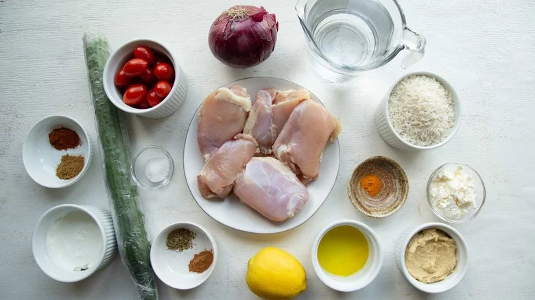 meal prep chicken shawarma ingredients