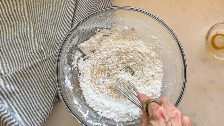 glaze ingredients in glass bowl