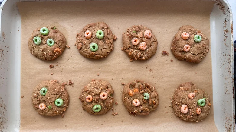 baked cookies on sheet pan