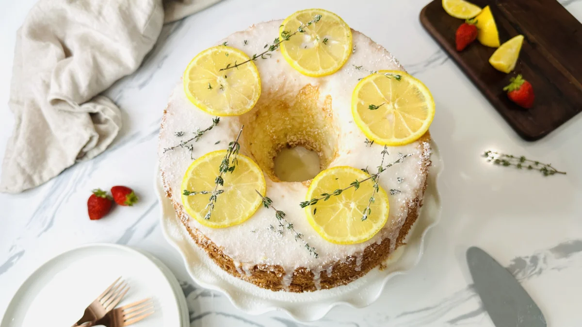 Lemon Thyme Chiffon Cake Recipe