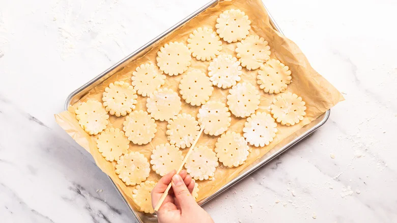 Making holes in cookies