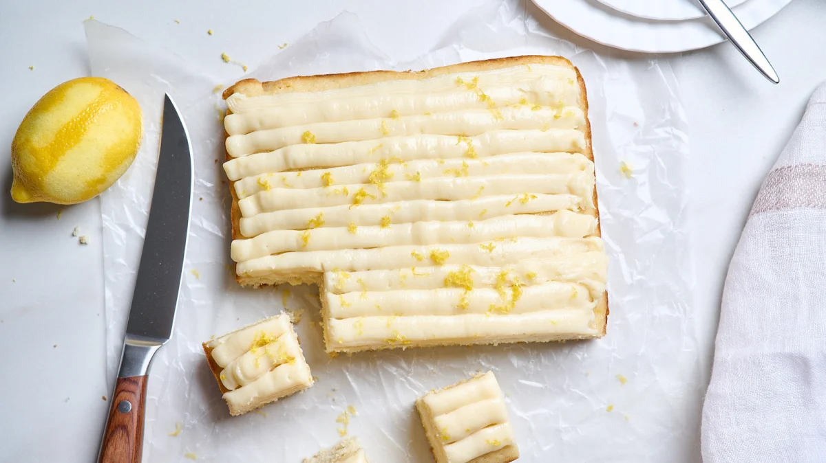 DIY Elevated Trader Joe's Lemon Mini Sheet Cake Recipe