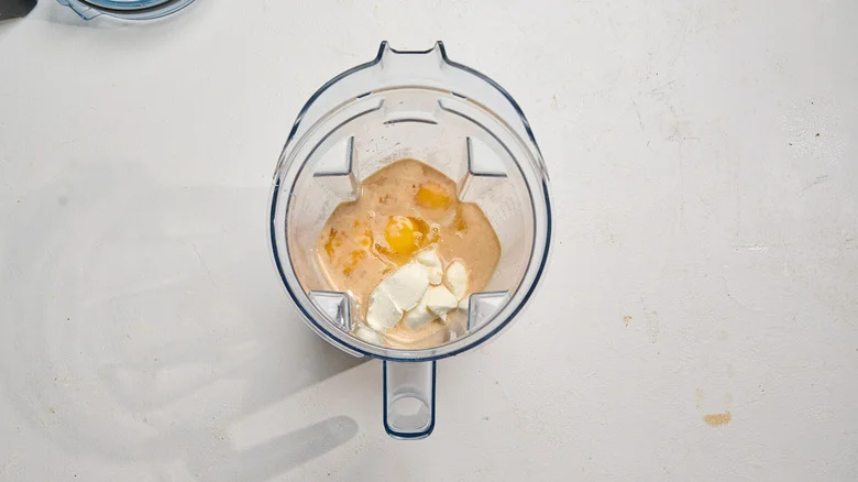 Filling ingredients in a blender