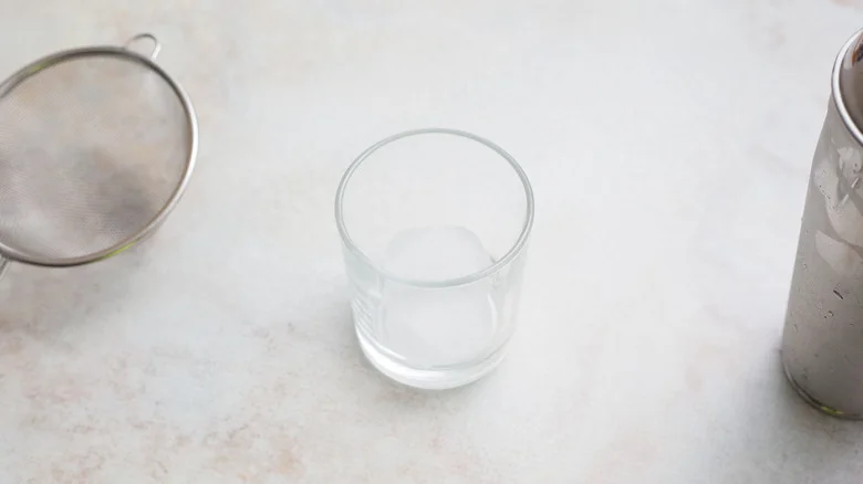 ice cubes in small glass