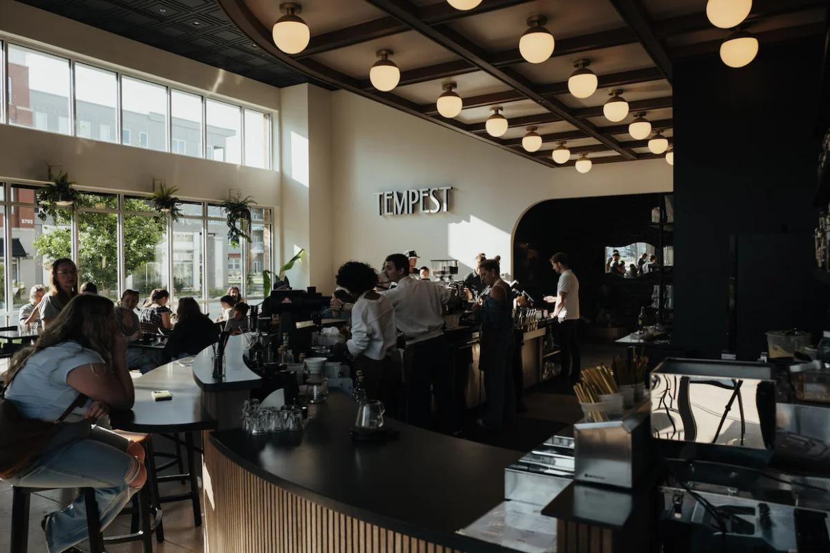 Tempest Artisan Coffee Cocktail bar Brownsburg Indianapolis inside
