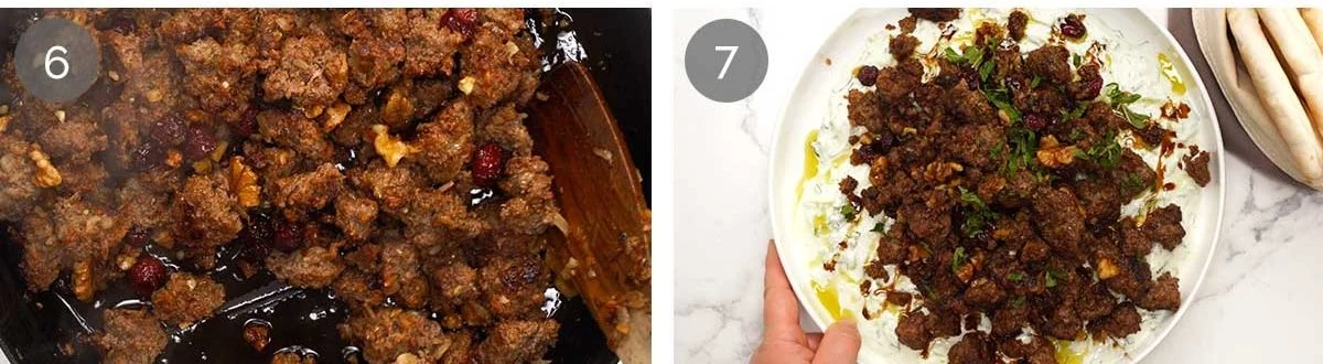 Smashed Beef Kofta Kebabs with Yogurt Sauce