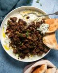 Smashed Beef Kofta Kebabs with Yogurt Sauce